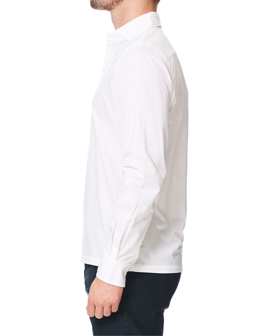 Herr | Skjortor | Stenströms | Cotton Popover Poloshirt White
