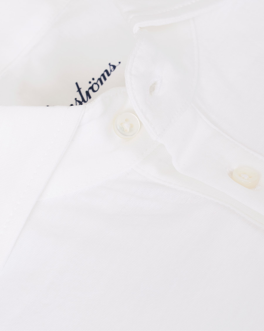 Herr | Skjortor | Stenströms | Cotton Popover Poloshirt White