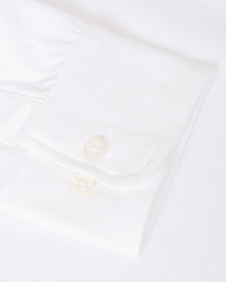 Herr | Skjortor | Stenströms | Cotton Popover Poloshirt White