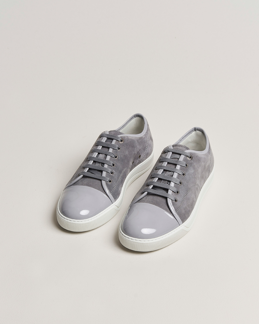Herre |  | Lanvin | Patent Cap Toe Sneaker Light Grey