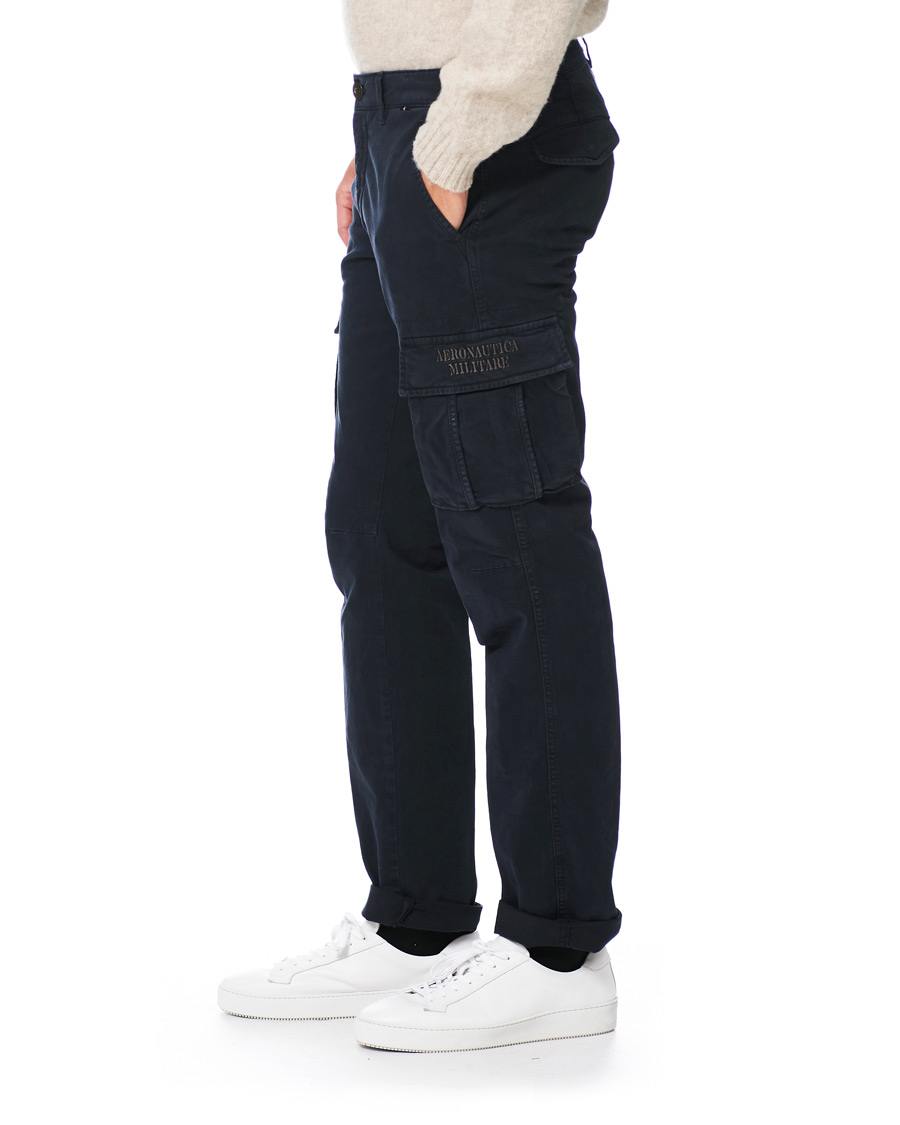 Herr | Byxor | Aeronautica Militare | Cargo Trousers Blue Navy