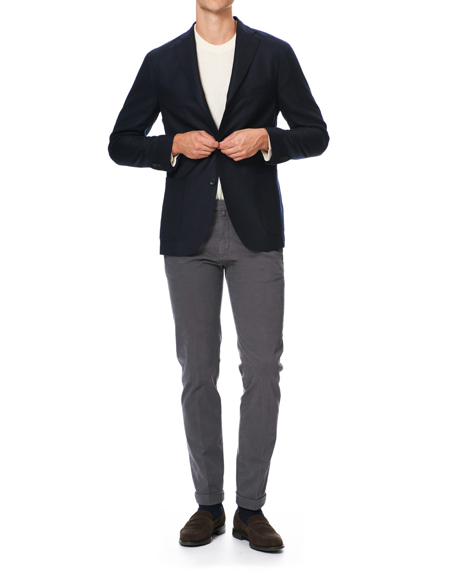 Herr | Byxor | Briglia 1949 | Slim Fit Cotton Chino Grey