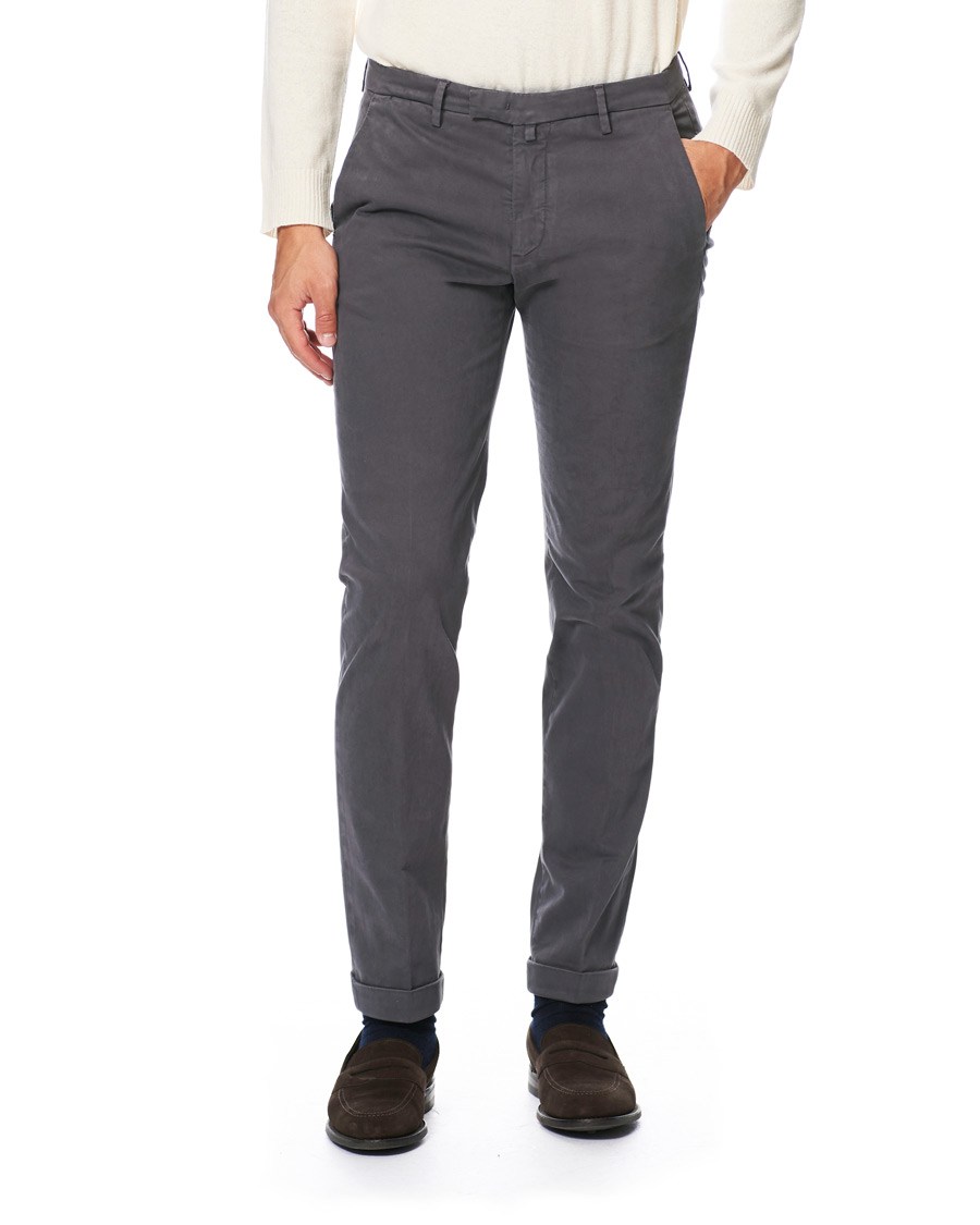 Herr | Byxor | Briglia 1949 | Slim Fit Cotton Chino Grey