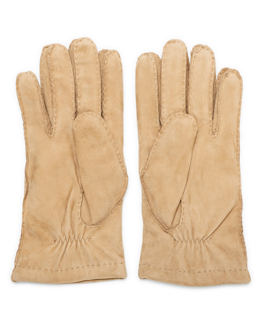 Herr | Hestra Arthur Wool Lined Suede Glove Camel | Hestra | Arthur Wool Lined Suede Glove Camel