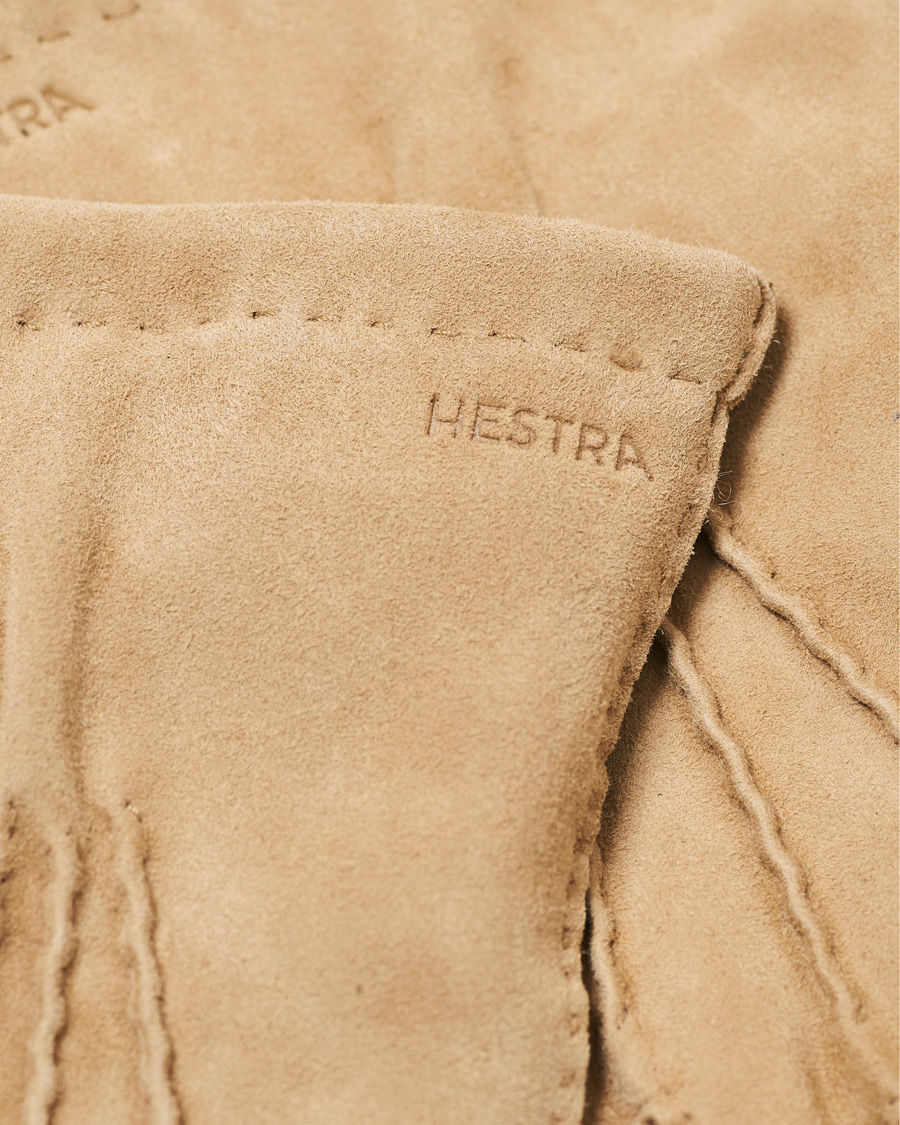 Herr | Hestra Arthur Wool Lined Suede Glove Camel | Hestra | Arthur Wool Lined Suede Glove Camel