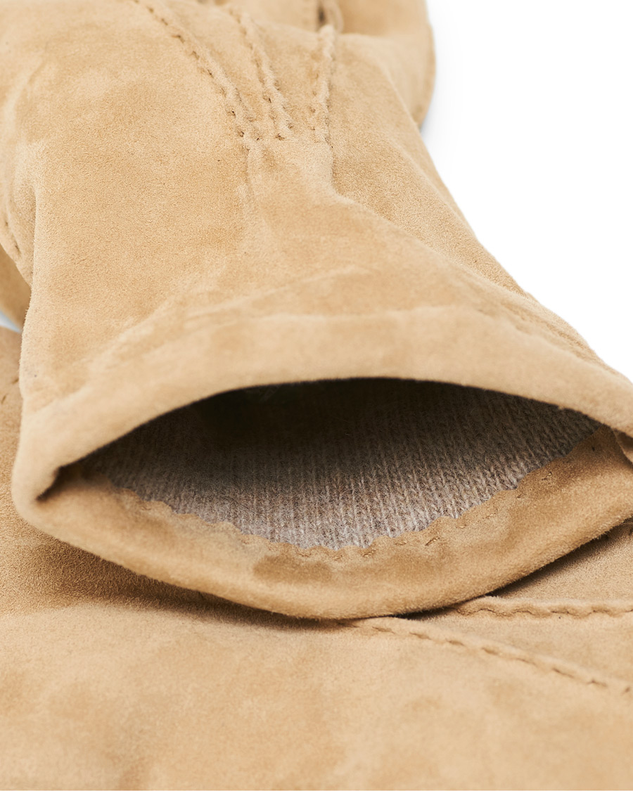 Herr | Hestra Arthur Wool Lined Suede Glove Camel | Hestra | Arthur Wool Lined Suede Glove Camel