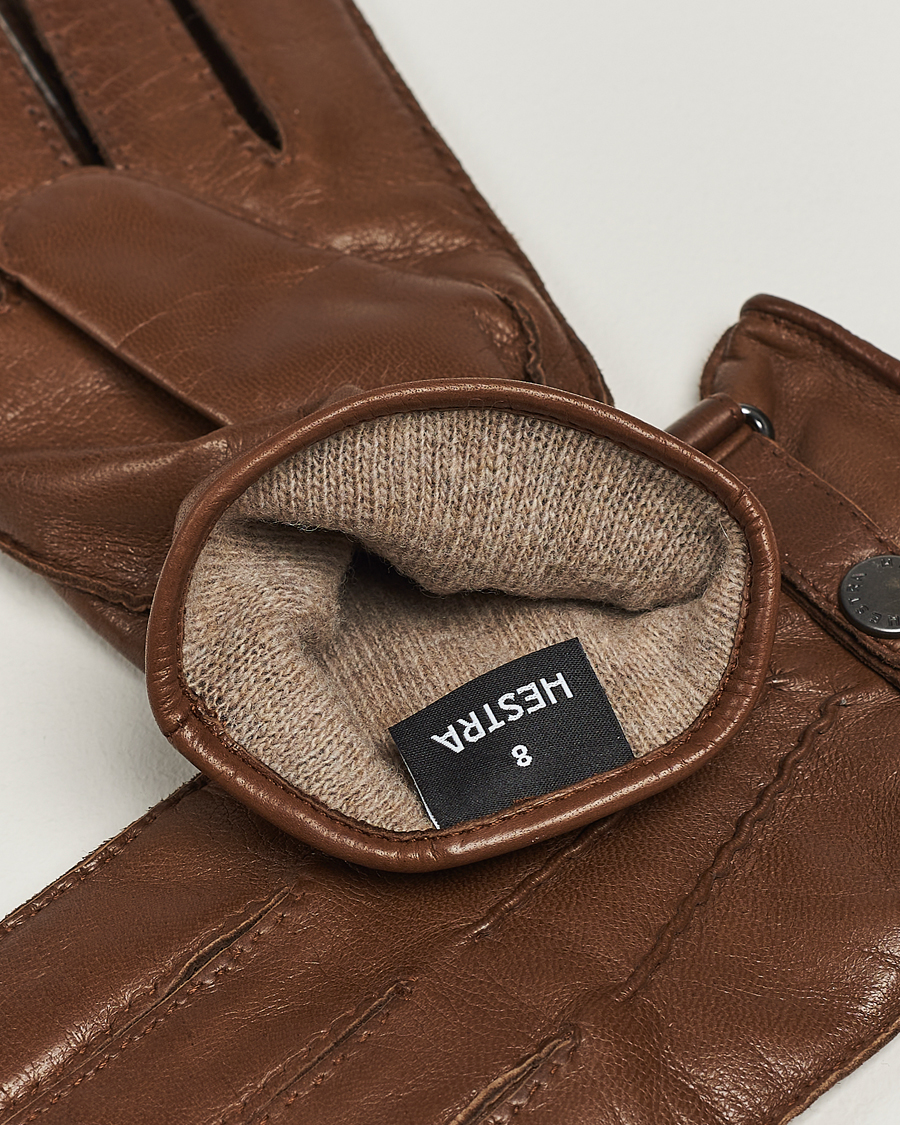 Herr | Värmande accessoarer | Hestra | Jake Wool Lined Buckle Glove Light Brown