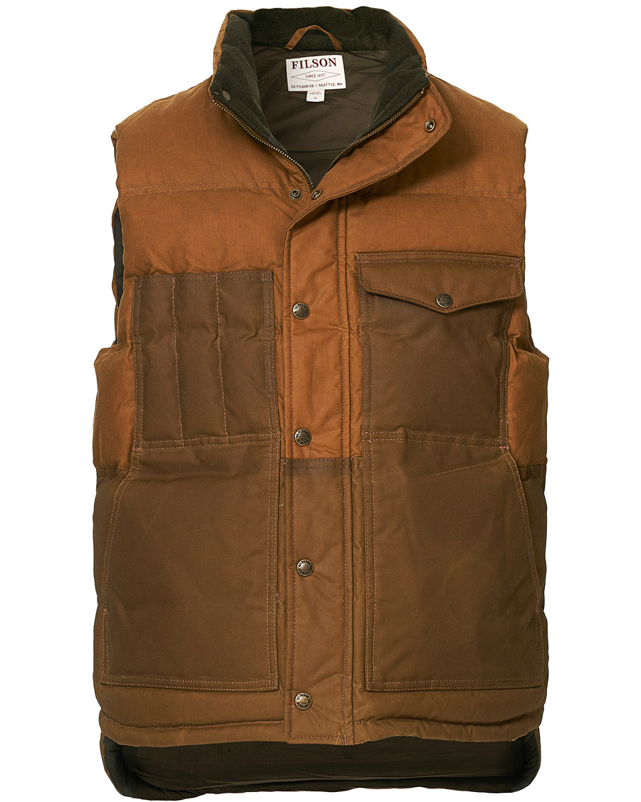 Herr | Jackor | Filson | Down Cruiser Padded Vest Dark Tan