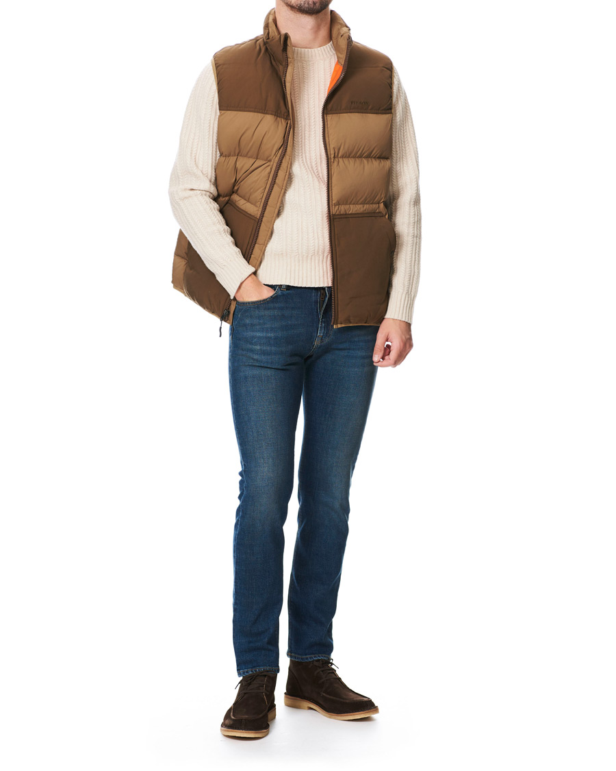 Herr | Jackor | Filson | Featherweight Down Vest Dark Tan
