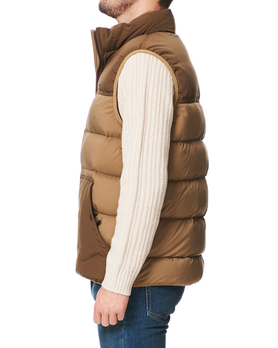 Herr | Jackor | Filson | Featherweight Down Vest Dark Tan