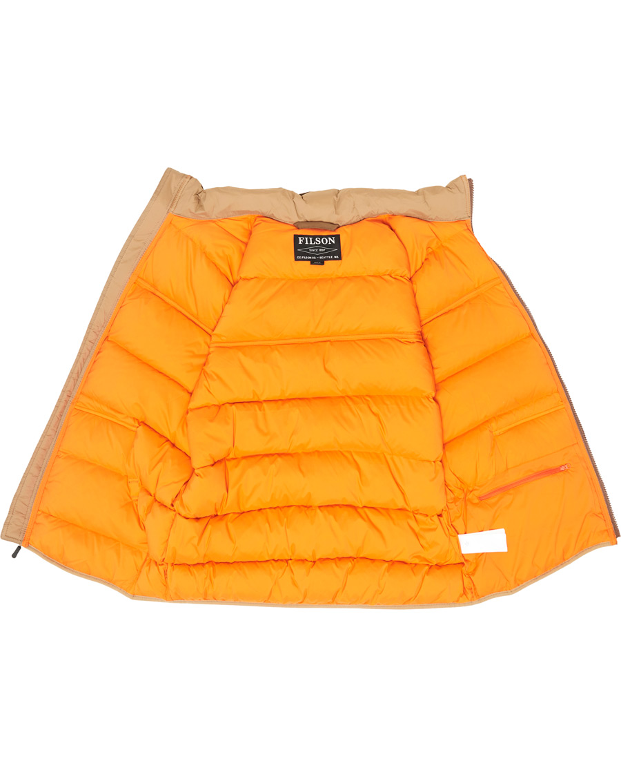 Herr | Jackor | Filson | Featherweight Down Vest Dark Tan