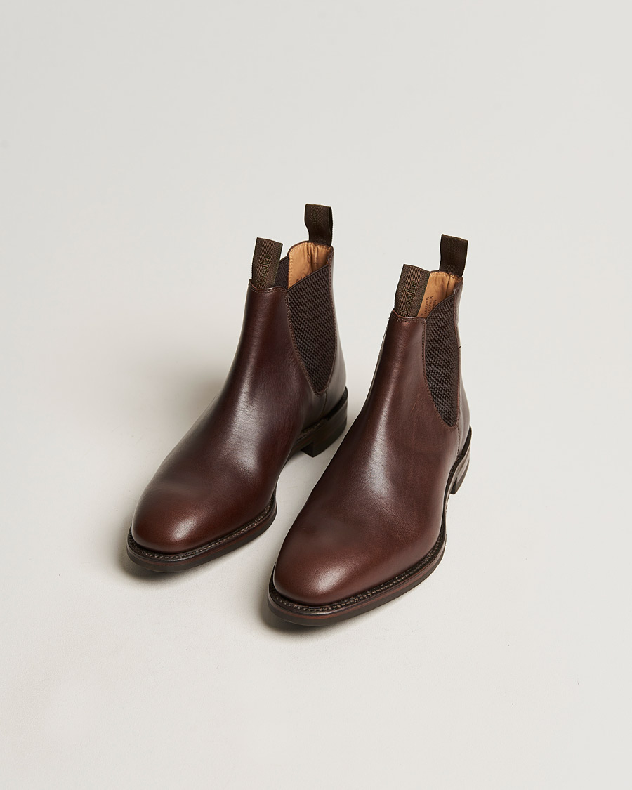 Herr | Handgjorda skor - Skoblockskampanj | Loake 1880 | Chatsworth Chelsea Boot Dk Brown Waxy Calf