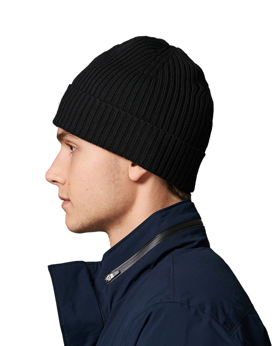 Herr | Lacoste Knitted Beanie Noir | Lacoste | Knitted Beanie Noir