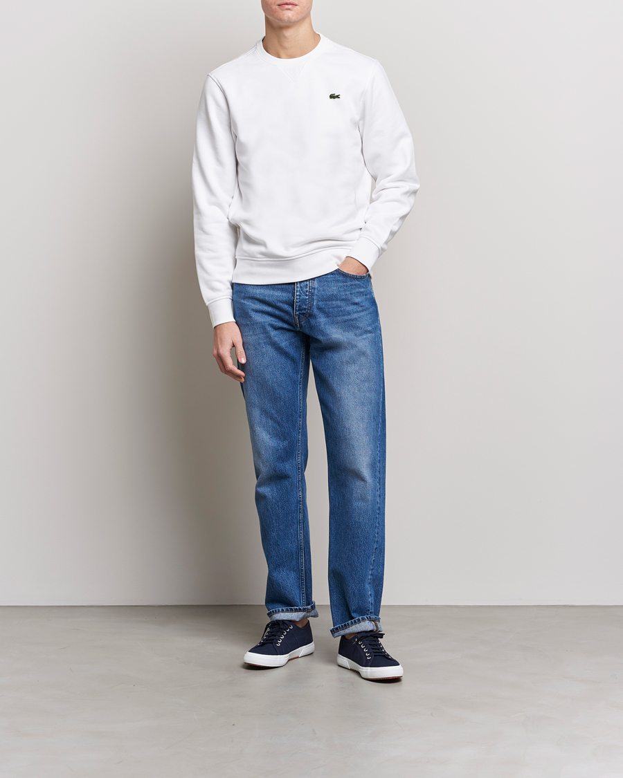 Herr | Tröjor | Lacoste | Crew Neck Sweatshirt White