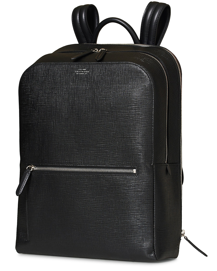Herr | Smythson Panama Zip Around Backpack Black | Smythson | Panama Zip Around Backpack Black