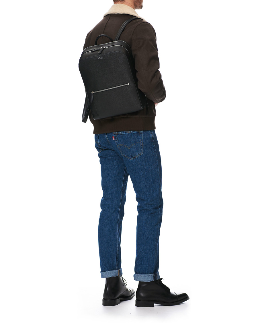 Herr | Smythson Panama Zip Around Backpack Black | Smythson | Panama Zip Around Backpack Black