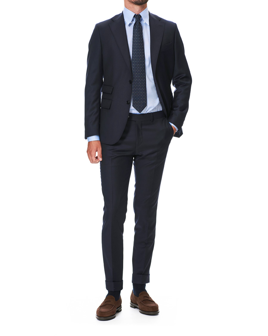 Herr | Skjortor | Eton | Slim Fit Royal Oxford Button Down Shirt Light Blue