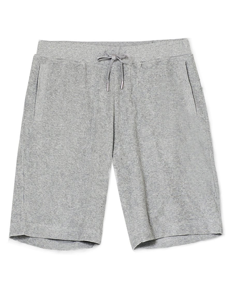 Herr | Shorts | Sunspel | Organic Cotton Towelling Shorts Grey Melange