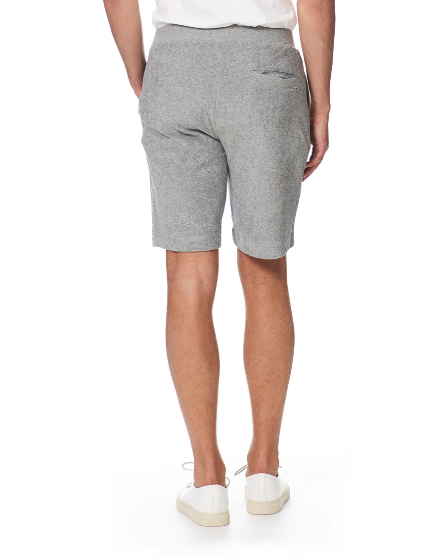 Herr | Shorts | Sunspel | Organic Cotton Towelling Shorts Grey Melange