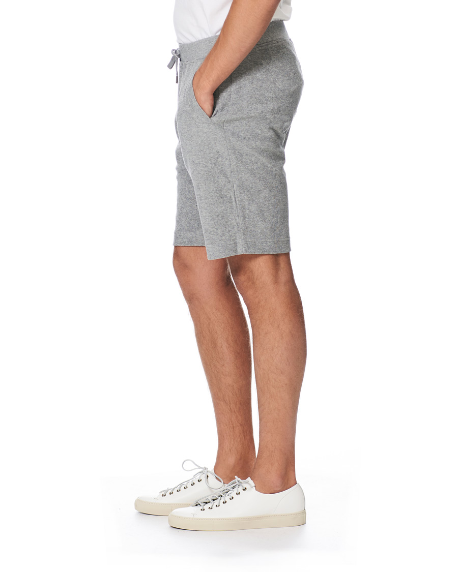 Herr | Shorts | Sunspel | Organic Cotton Towelling Shorts Grey Melange