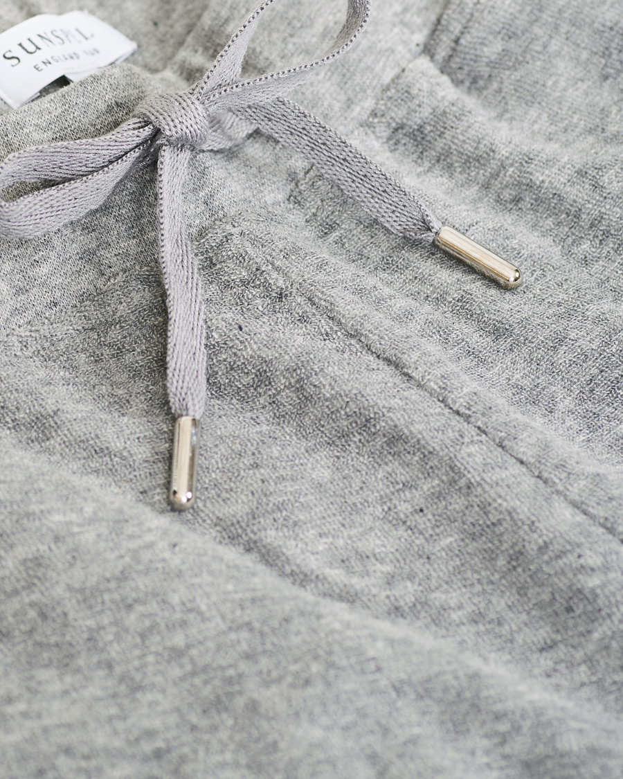Herr | Shorts | Sunspel | Organic Cotton Towelling Shorts Grey Melange