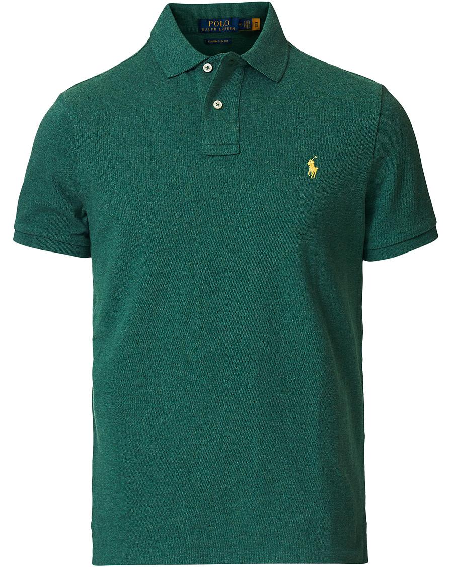 Herr | Pikéer | Polo Ralph Lauren | Custom Slim Fit Polo Green Heather