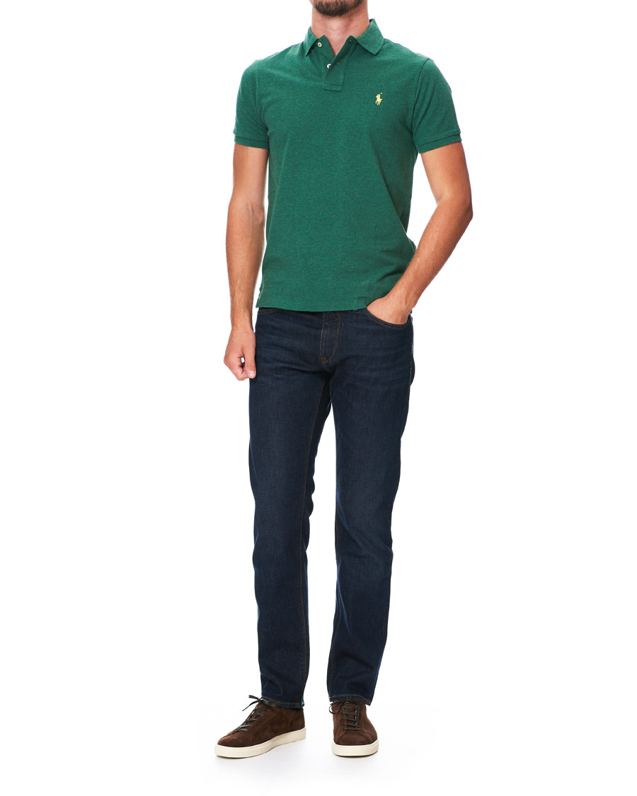 Herr | Pikéer | Polo Ralph Lauren | Custom Slim Fit Polo Green Heather