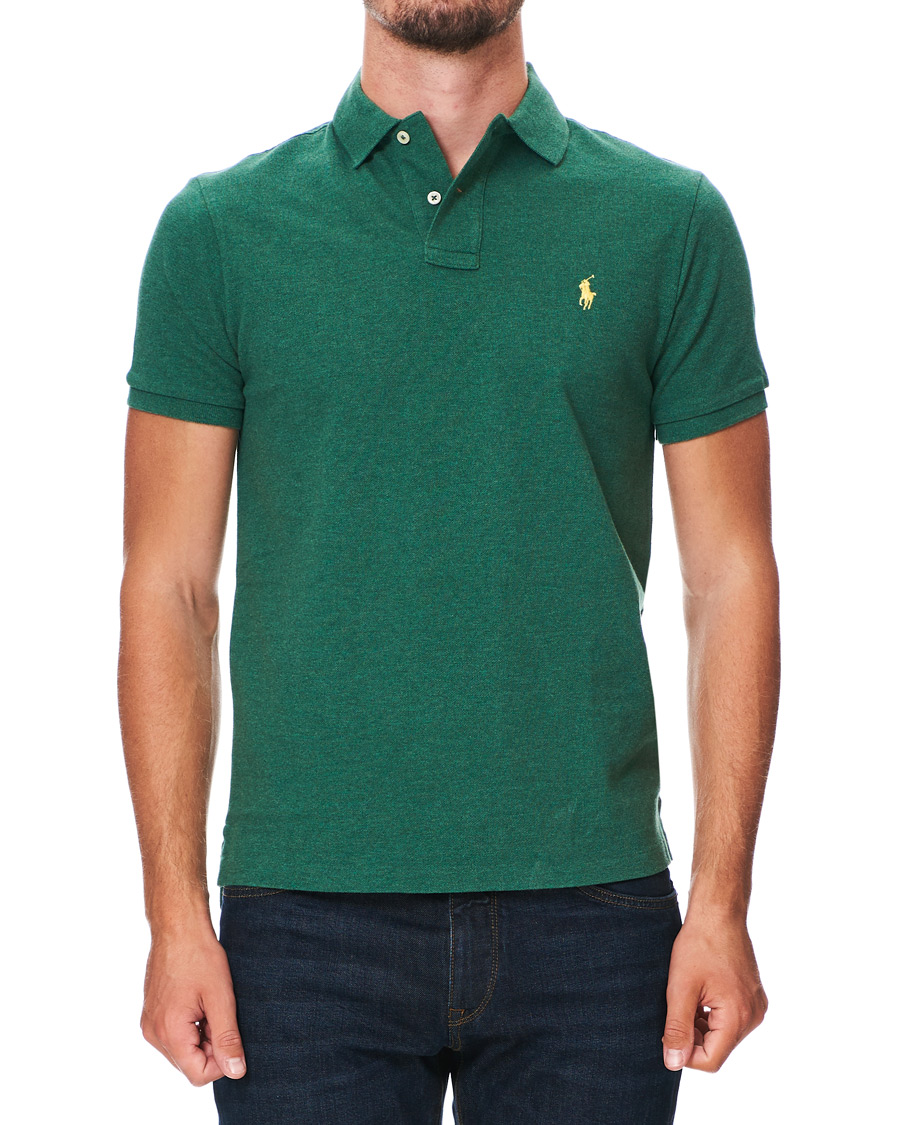 Herr | Pikéer | Polo Ralph Lauren | Custom Slim Fit Polo Green Heather