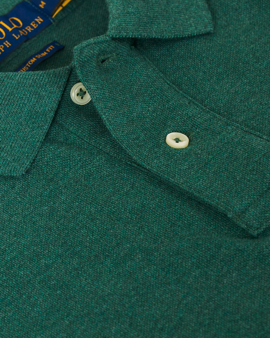 Herr | Pikéer | Polo Ralph Lauren | Custom Slim Fit Polo Green Heather