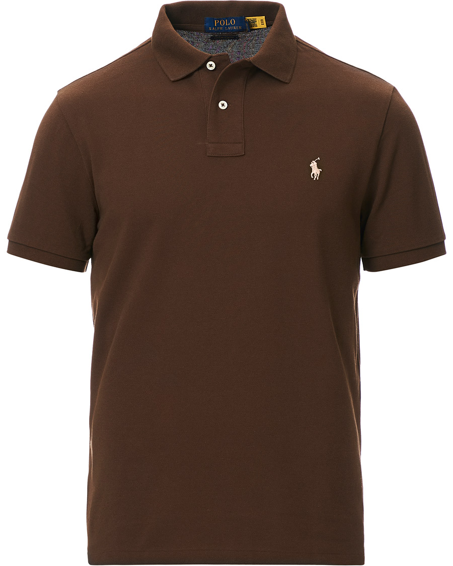 Herr | Pikéer | Polo Ralph Lauren | Custom Slim Fit Polo Cooper Brown