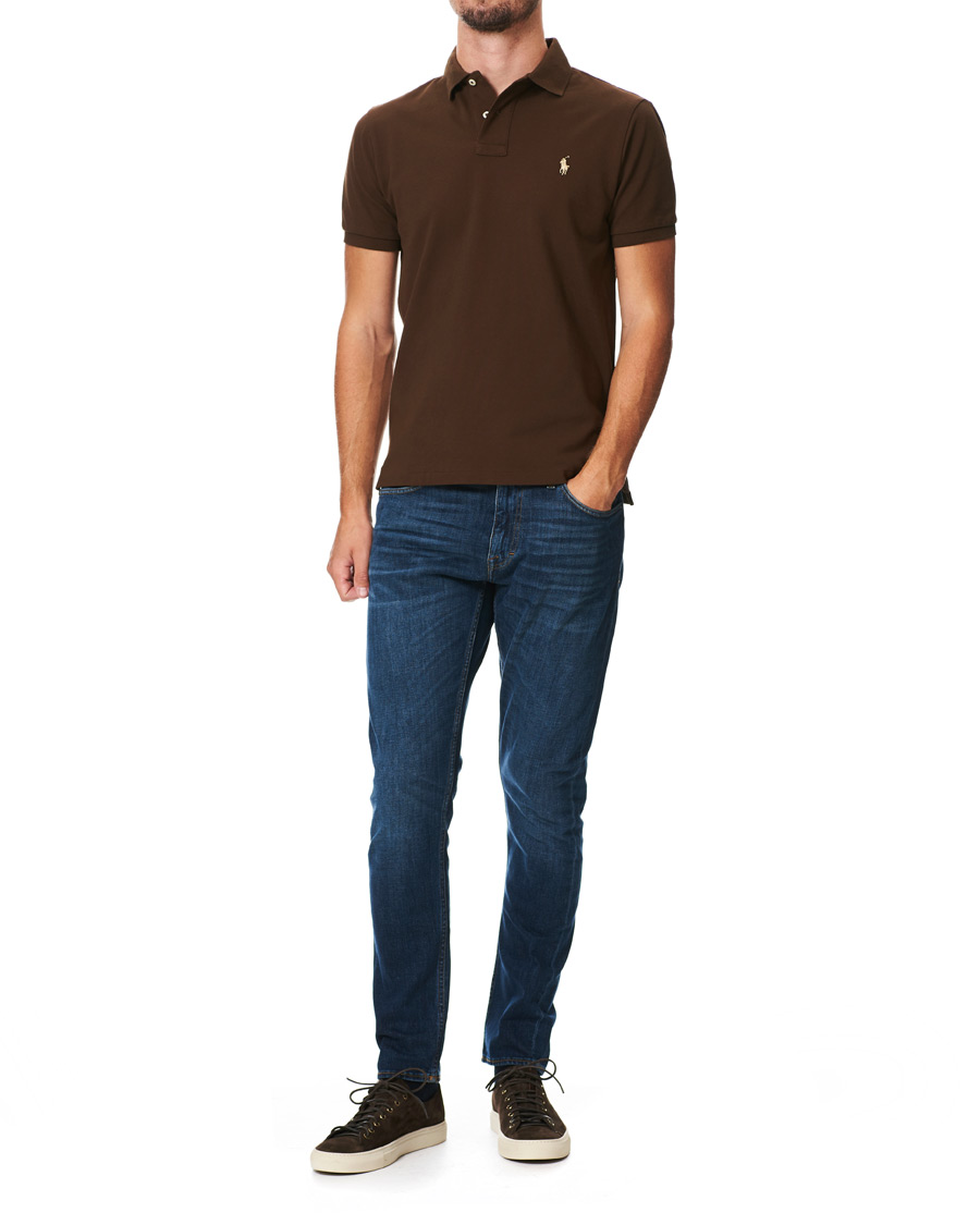 Herr | Pikéer | Polo Ralph Lauren | Custom Slim Fit Polo Cooper Brown