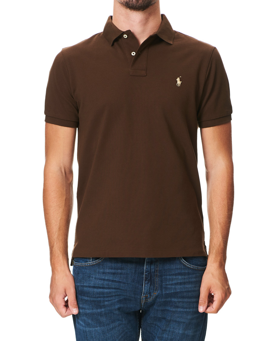 Herr | Pikéer | Polo Ralph Lauren | Custom Slim Fit Polo Cooper Brown