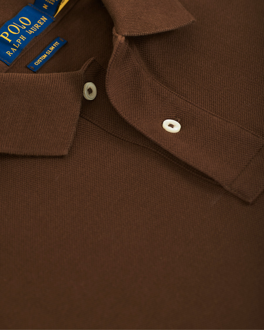Herr | Pikéer | Polo Ralph Lauren | Custom Slim Fit Polo Cooper Brown