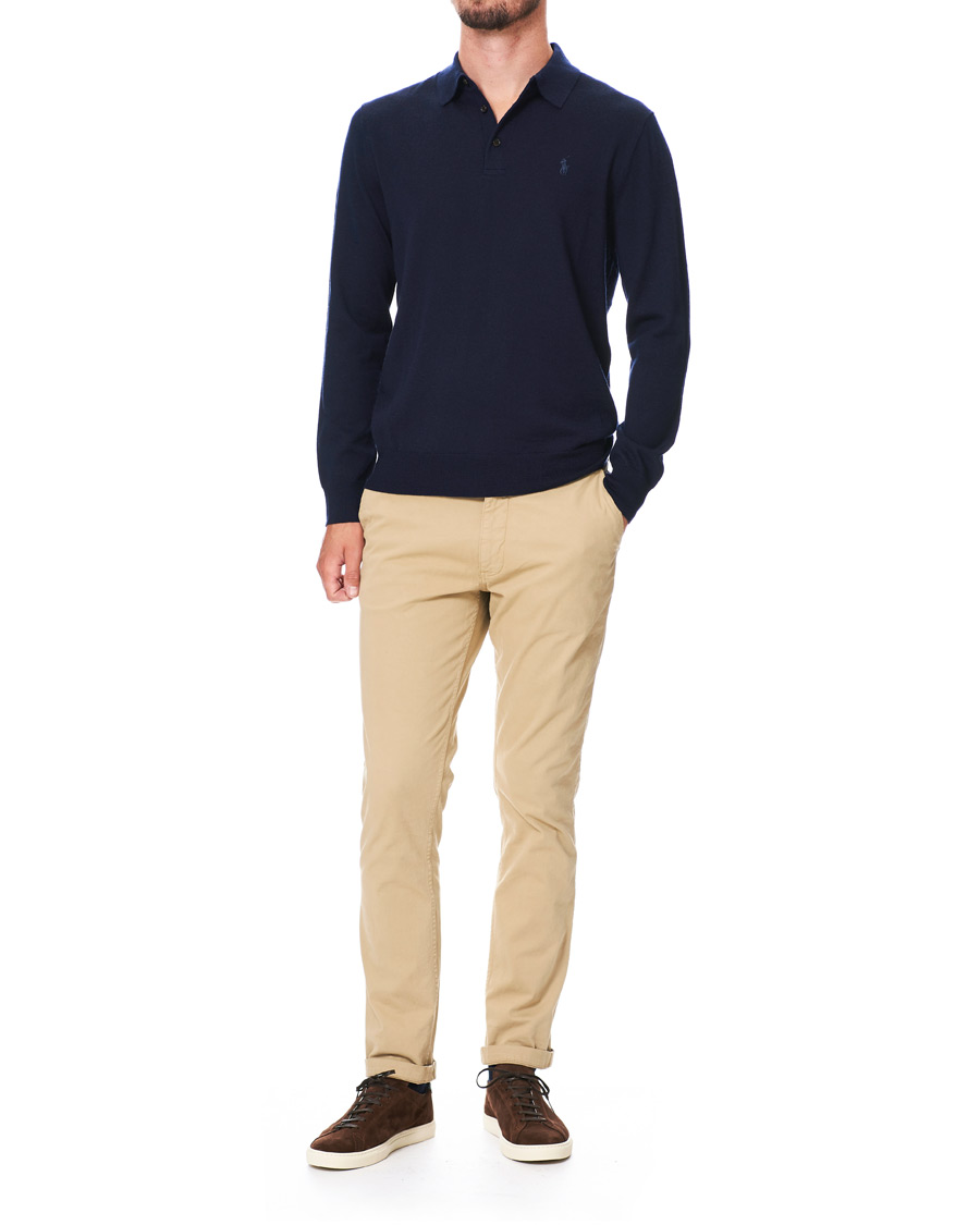 Herr | Tröjor | Polo Ralph Lauren | Merino Knitted Polo Hunter Navy