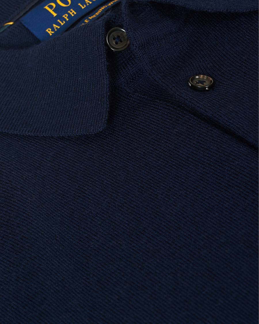 Herr | Tröjor | Polo Ralph Lauren | Merino Knitted Polo Hunter Navy