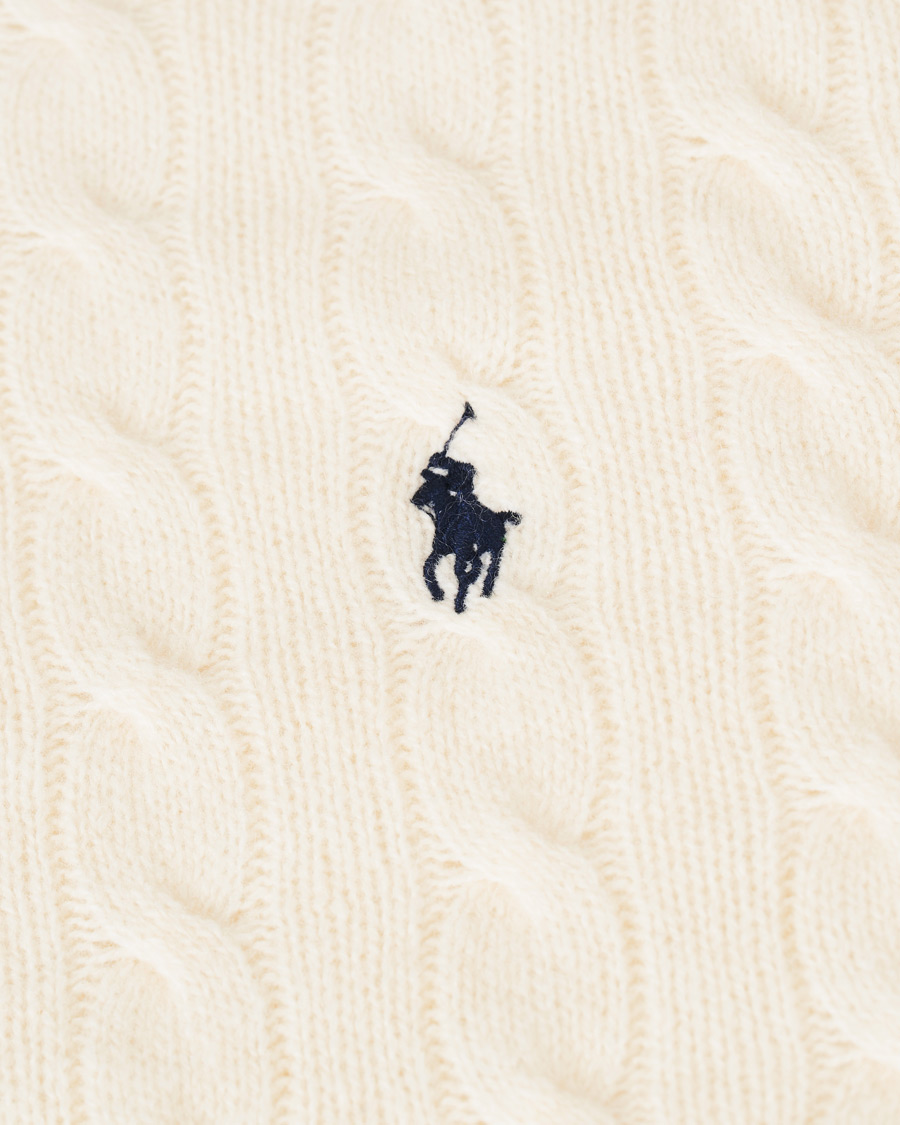 Herr | Tröjor | Polo Ralph Lauren | Wool/Cashmere Cable Sweater Cream