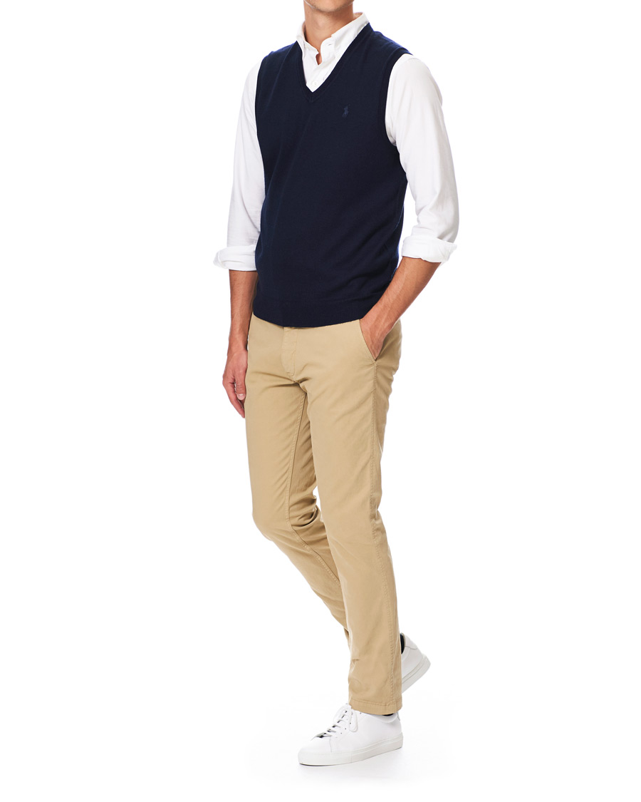 Herr | Tröjor | Polo Ralph Lauren | Merino Slipover Hunter Navy