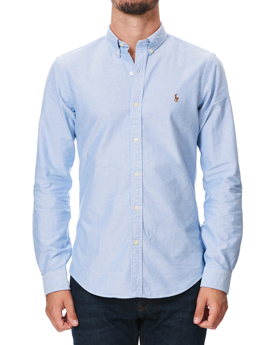 Herr | Skjortor | Polo Ralph Lauren | Slim Fit Contrast Oxford Shirt Light Blue