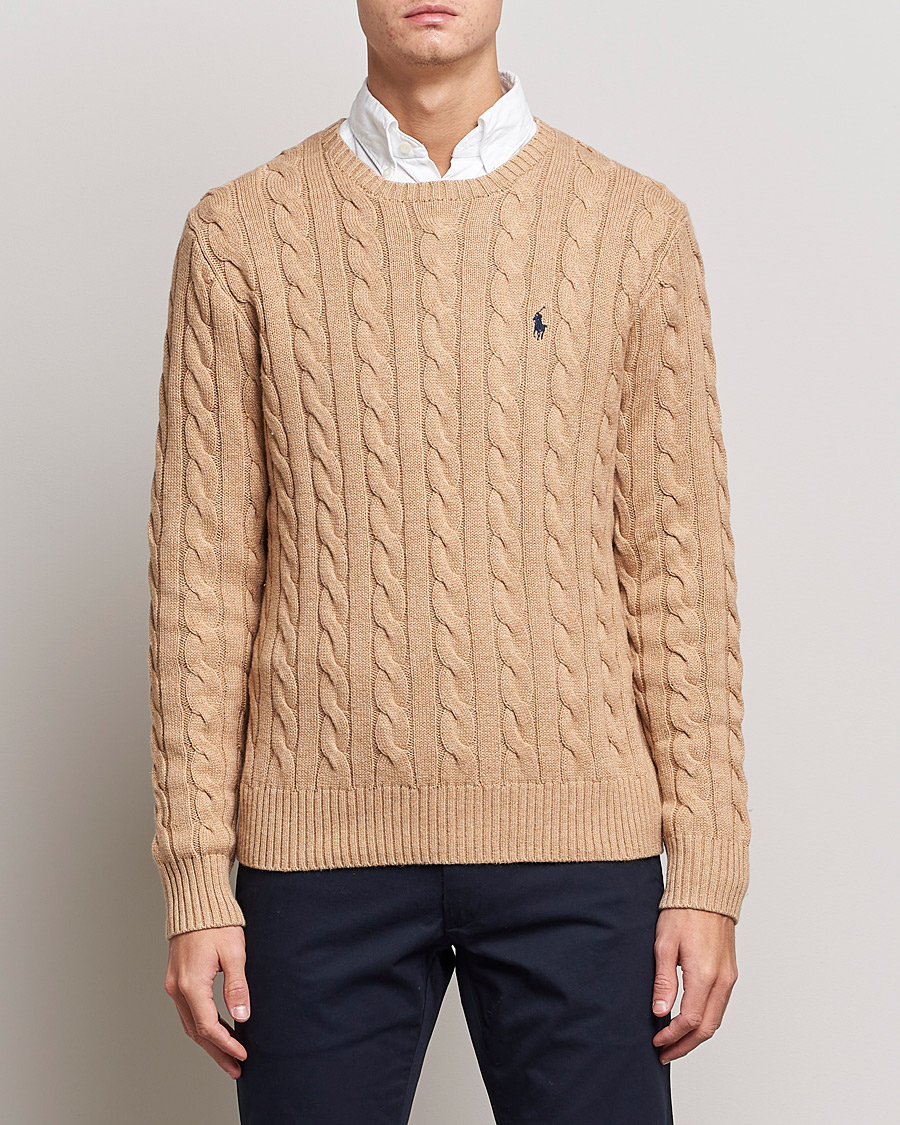 Herr | Realisation | Polo Ralph Lauren | Cotton Cable Pullover Camel Melange