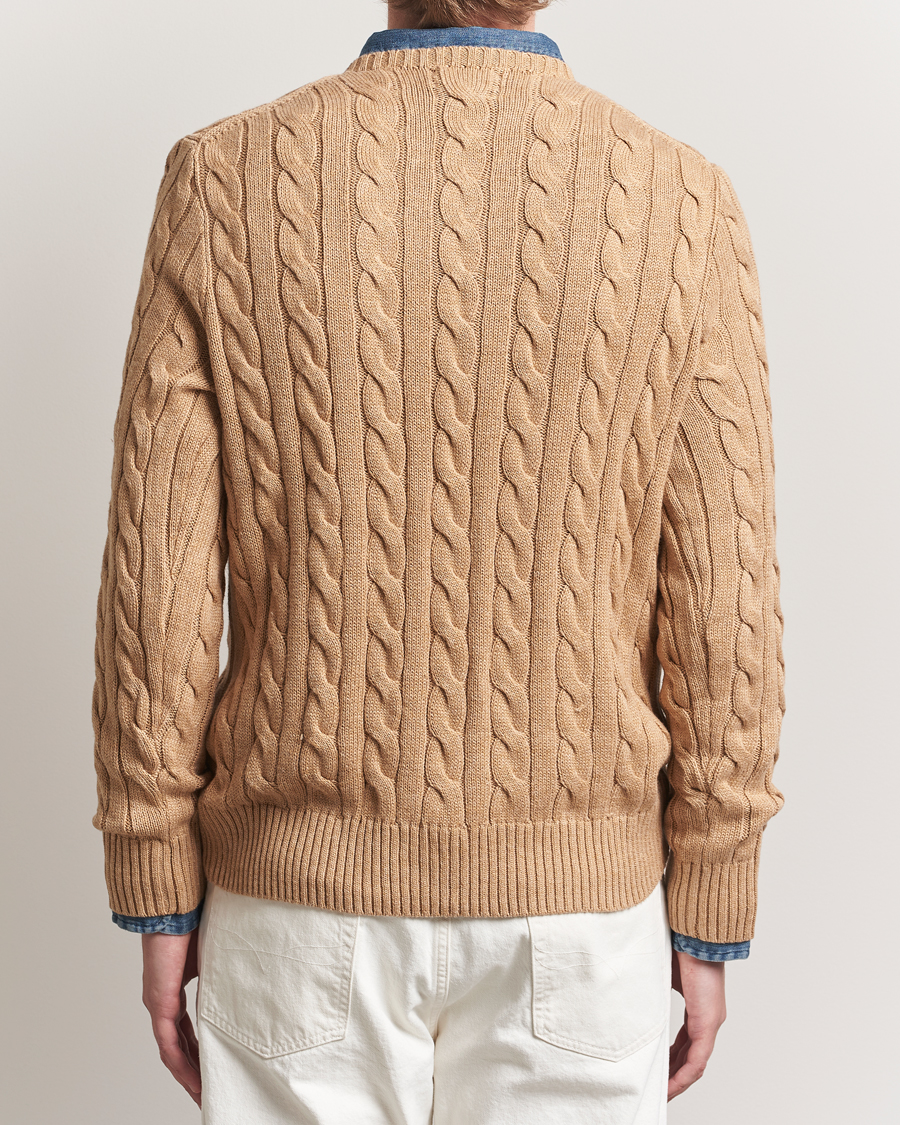Herr | Tröjor | Polo Ralph Lauren | Cotton Cable Pullover Camel Melange
