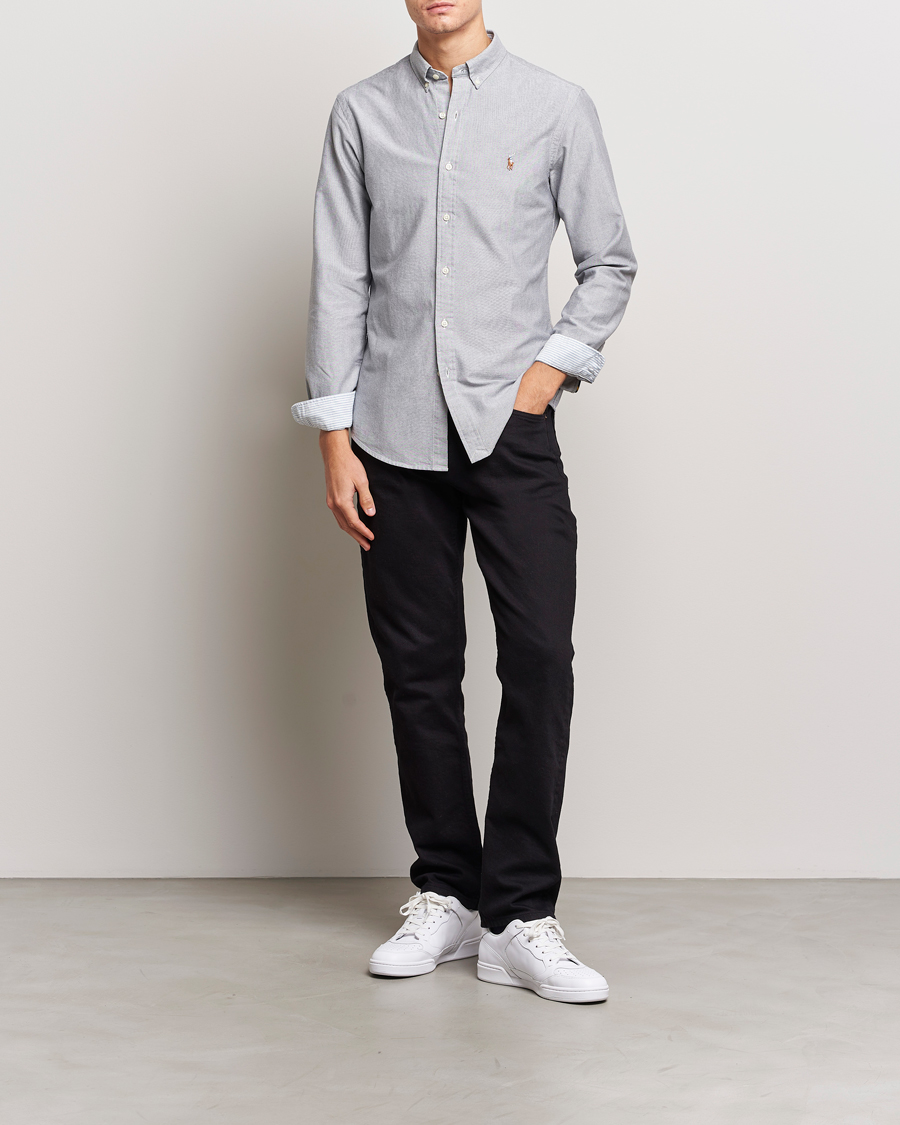 Herr | Skjortor | Polo Ralph Lauren | Slim Fit Oxford Button Down Shirt Slate