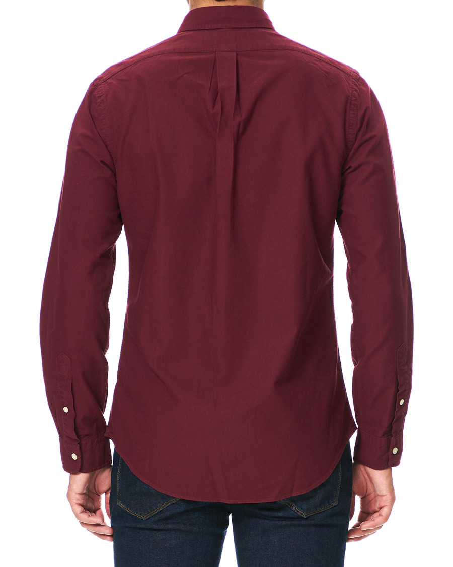 Herr | Skjortor | Polo Ralph Lauren | Slim Fit Garment Dyed Oxford Shirt Wine