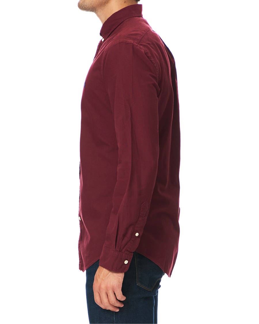 Herr | Skjortor | Polo Ralph Lauren | Slim Fit Garment Dyed Oxford Shirt Wine