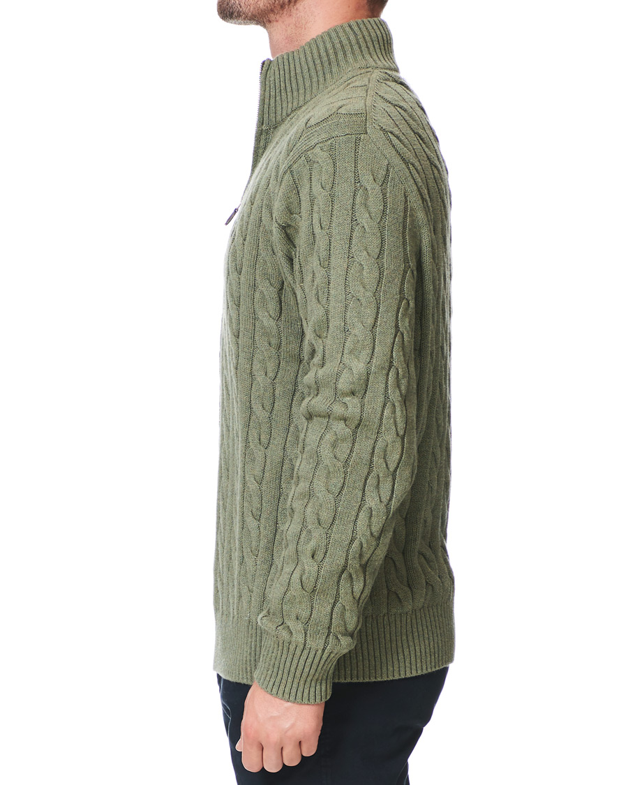 Herr | Tröjor | Polo Ralph Lauren | Cotton Cable Half Zip Green
