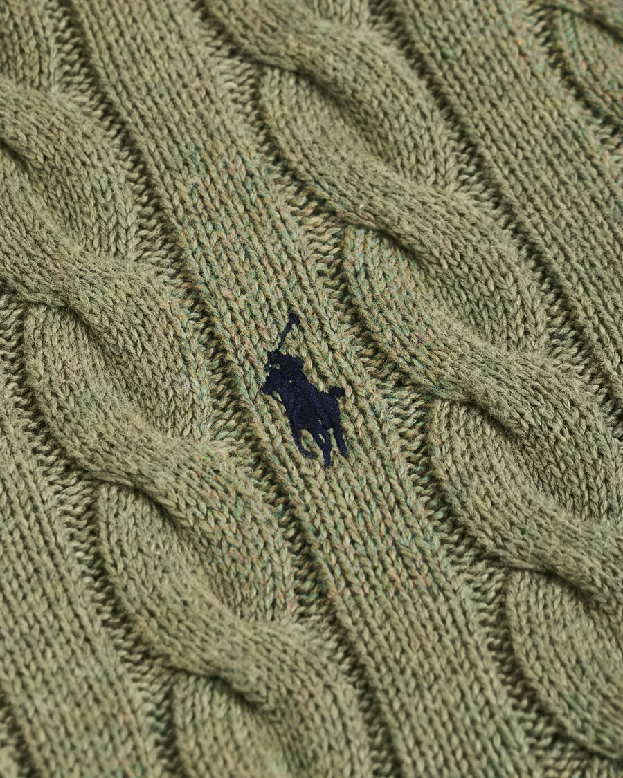 Herr | Tröjor | Polo Ralph Lauren | Cotton Cable Half Zip Green