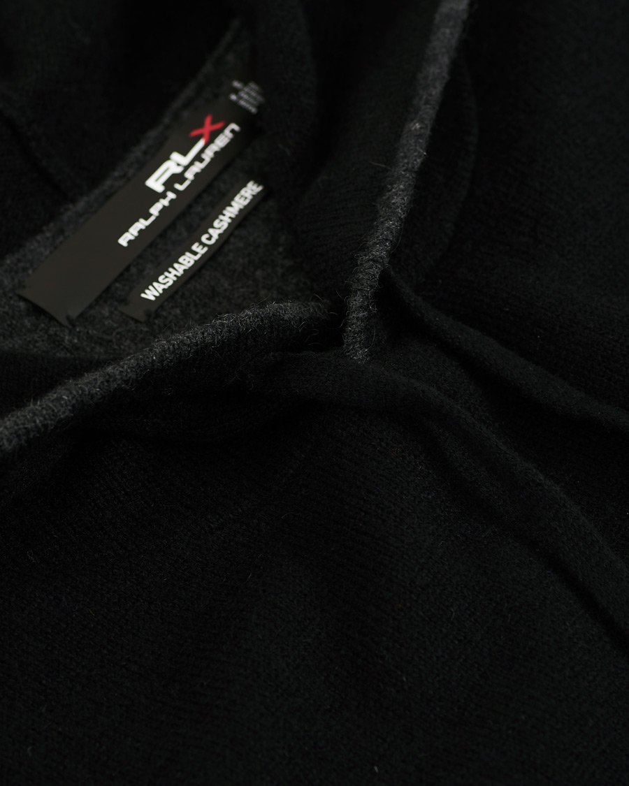 Herr | Tröjor | RLX Ralph Lauren | Washable Cashmere Hoodie Black