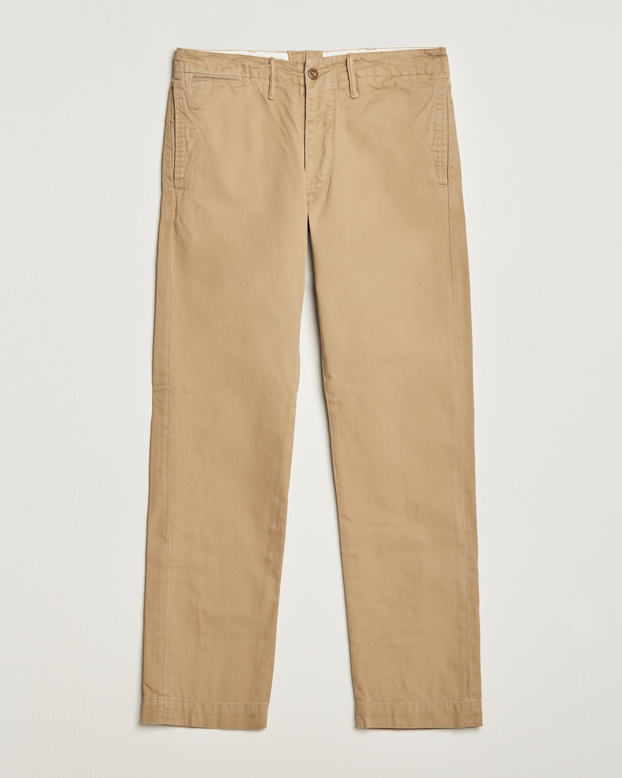 Herr | Byxor | RRL | Officers Flat Pant New Military Khaki
