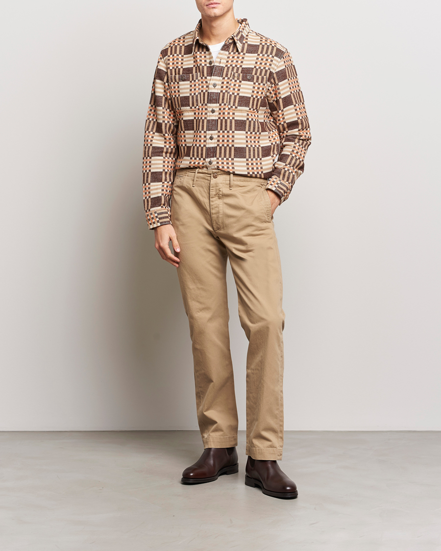 Herr | Byxor | RRL | Officers Flat Pant New Military Khaki
