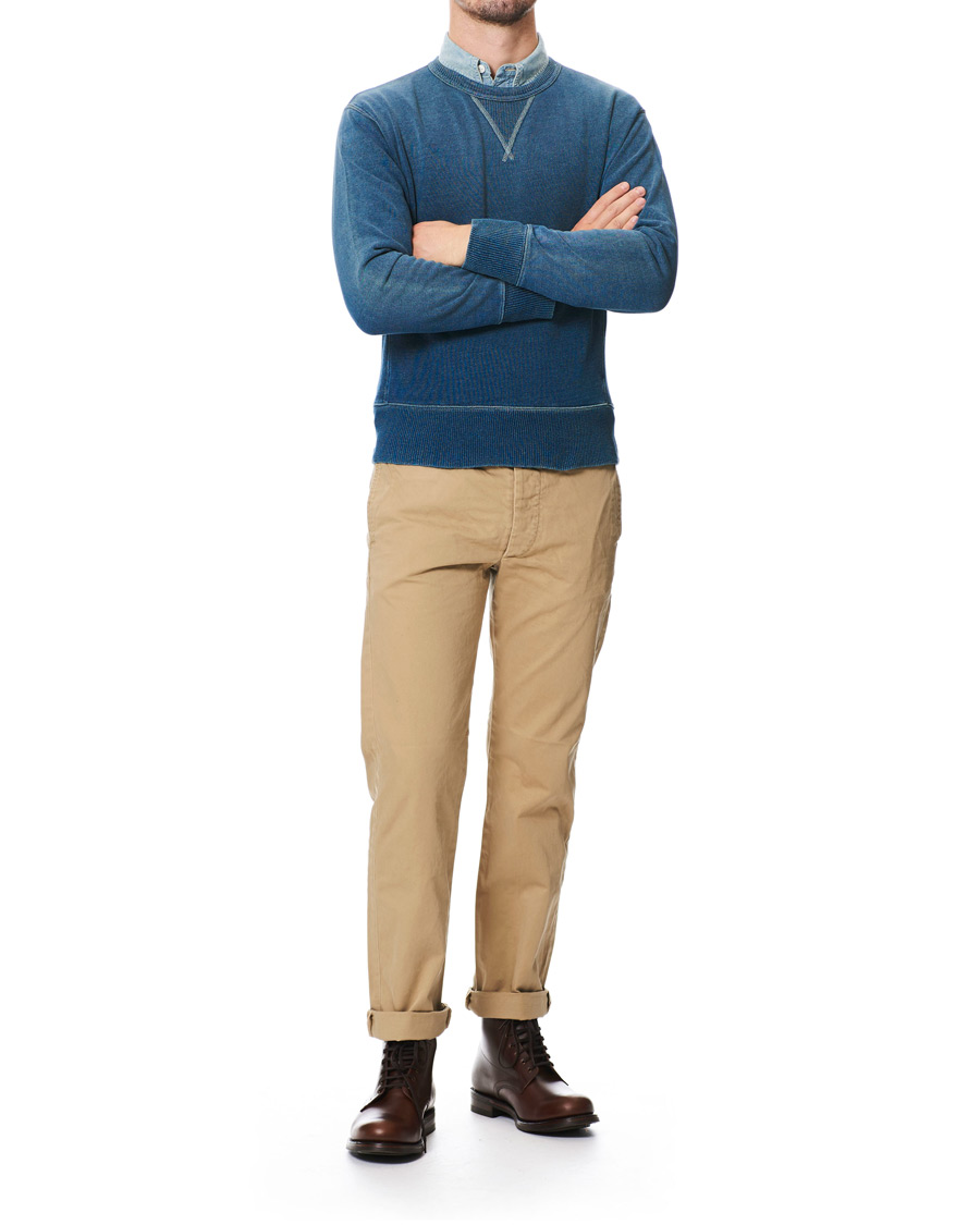 Herr | Tröjor | RRL | Double V Vintage Sweatshirt Washed Indigo