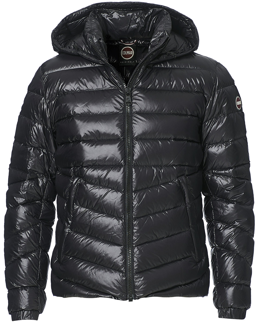 Herr | Jackor | Colmar | Blaze High Shine Down Hooded Jacket Black
